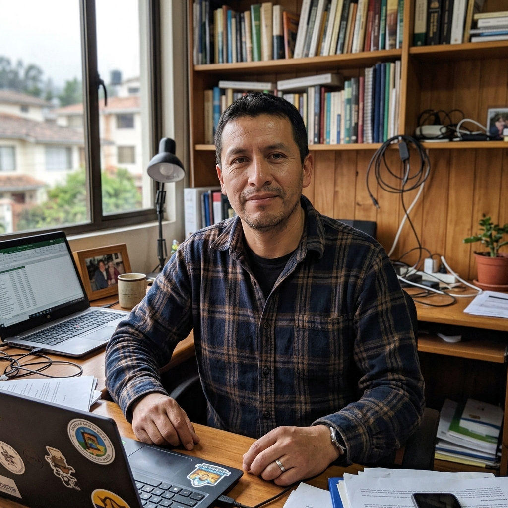 Portrait of a professional Ecuadorian man, natural expression